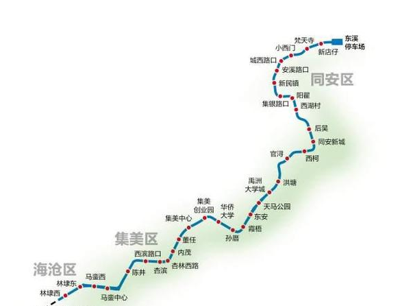 厦门地铁6号线最新规划图