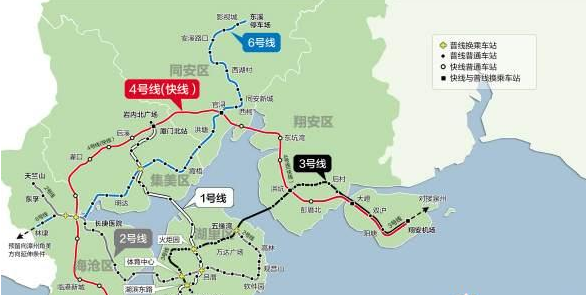 厦门地铁6号线线路首次公布 厦门地铁6号线线路首次公布