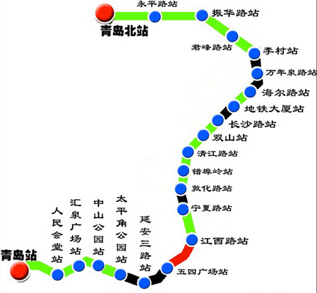 青岛地铁3号线线路图