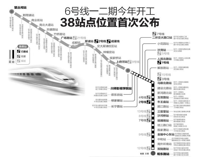 成都地铁6号线线路图及站点 成都地铁6号线线路图及站点