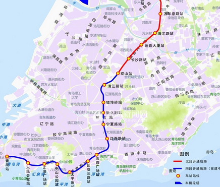 青岛地铁3号线南段9月空载试运行 青岛地铁3号线南段9月空载试运行