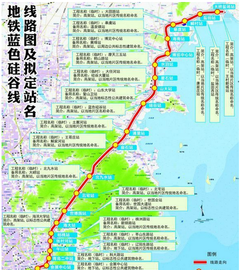 青岛地铁11号线规划图