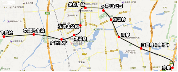 广州地铁9号线线路图 广州地铁9号线线路图