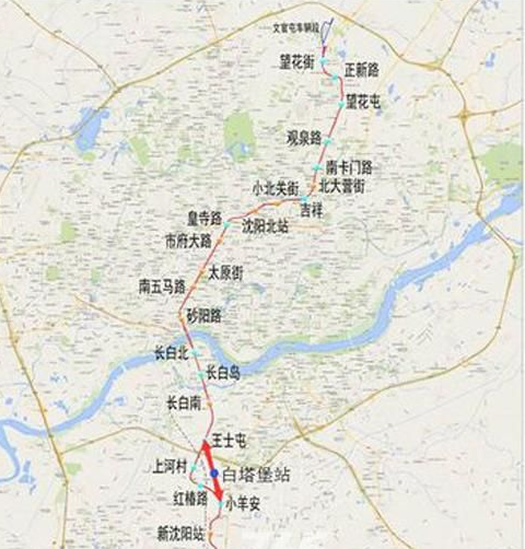 沈阳地铁4号线线路图