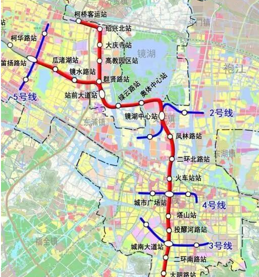 绍兴地铁1号线2号线建设规划 绍兴地铁1号线2号线建设规划