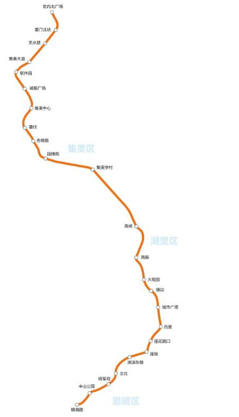 厦门地铁一号线站点