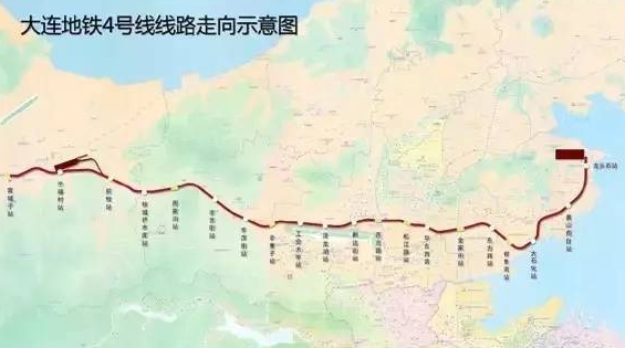 大连地铁4号线线路图