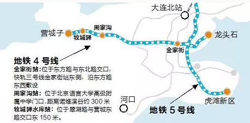 大连地铁4号线车站位置