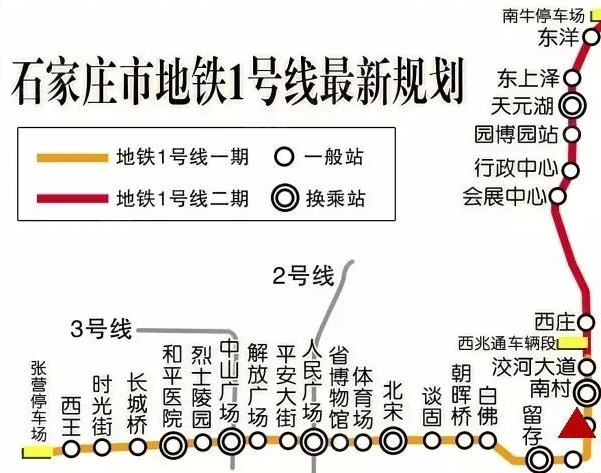 石家庄地铁1号线站点