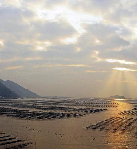 北岐海滩迎朝阳，海上变幻耶稣光--霞浦游之三19