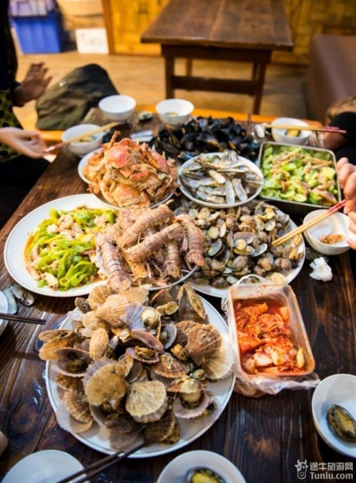 去威海吃韩餐，住